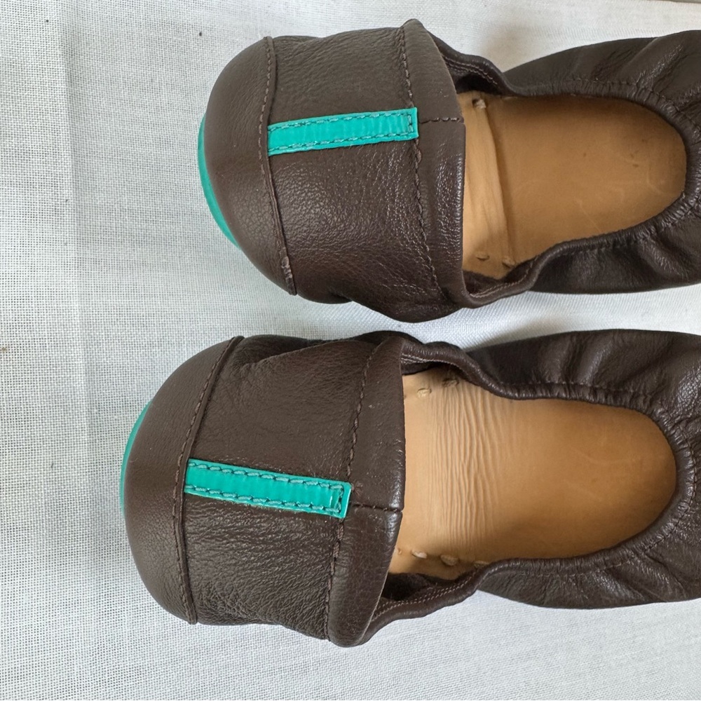 Tieks Brown Leather ballet flats office corporate events, comfy girly 0046 - Picture 15 of 17